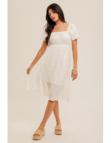 Embroidered Hearts Midi Dress france